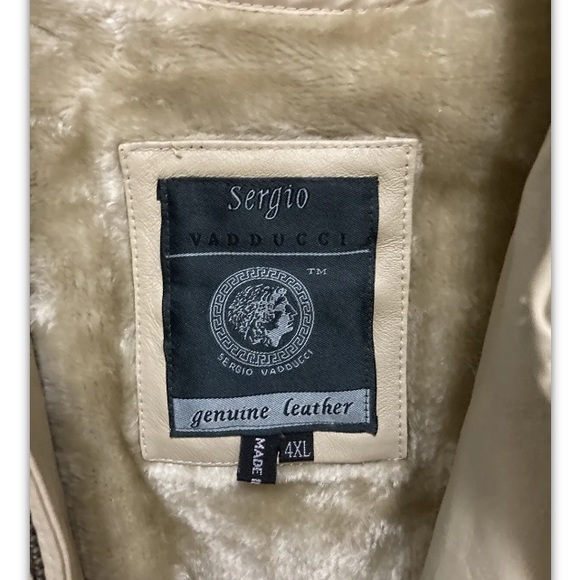 Sergio Vadducci Men's 4XL Genuine Leather Jacket Coat Removable Fur Lining NWT - Picture 6 of 7